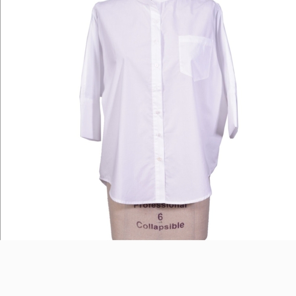 Anthropologie Crisp White Button-Down Shirt - Picture 3 of 4